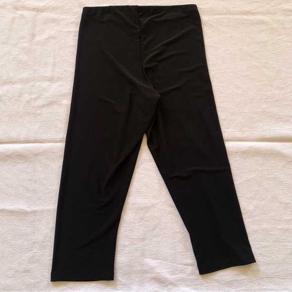 SYMPLI Black Matte Jersey Straight Leg Capri Pull-On Elastic Waist Pants Size 6 - Picture 6 of 9